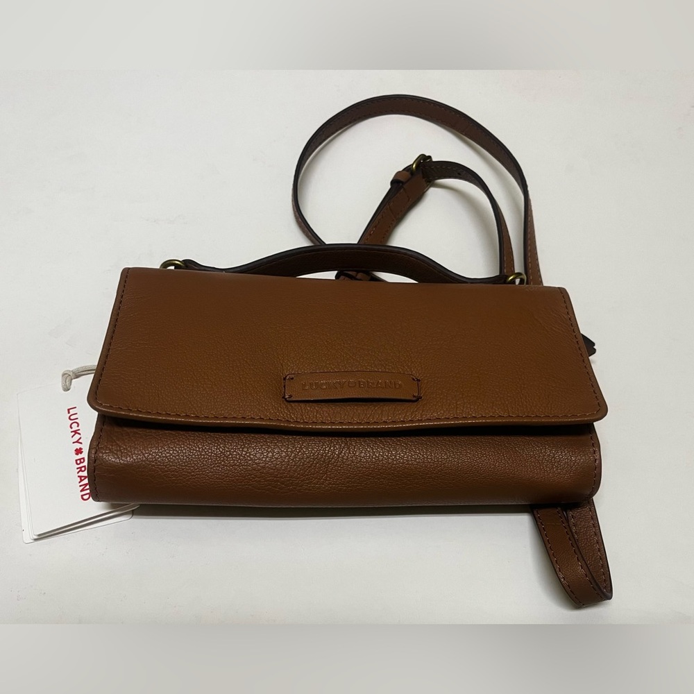 Lucky Brand Brown Leather Shoulder/Clutch Bag